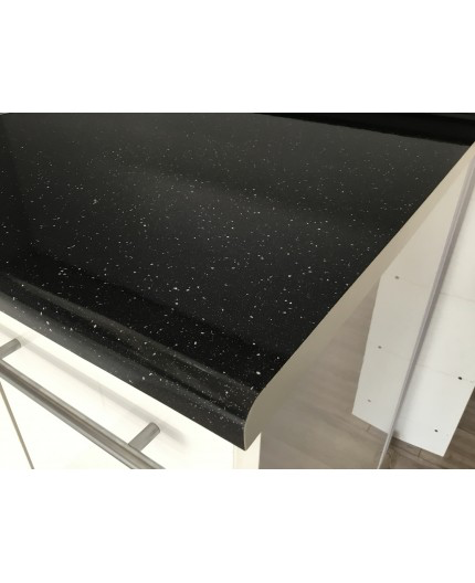 Küche L-Form günstig Schwarz Hochglanz 210x170 cm