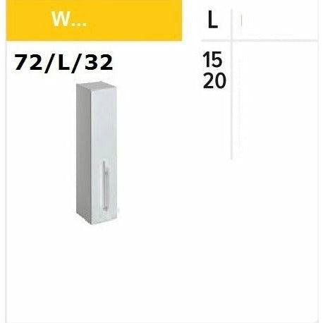 Hängeschrank 15 cm 20 cm Weiss Hochglanz Oberschrank - MÖBEL MUNA