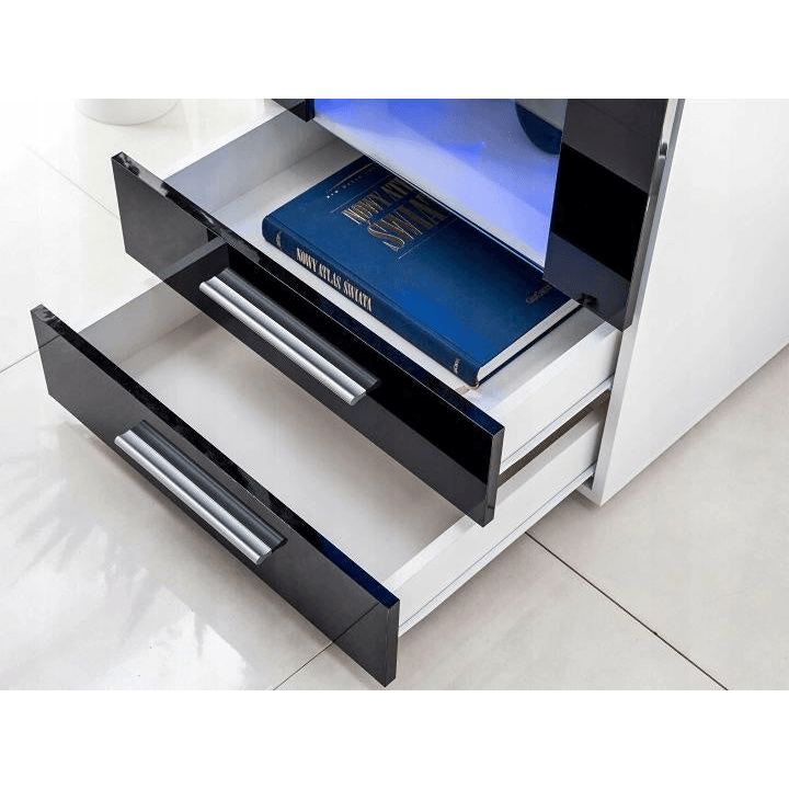 Vitrine Schwarz Vitrinenschrank Standregal - MÖBEL MUNA
