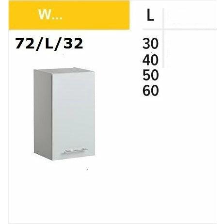 Oberschrank 40 cm Weiss Hochglanz Hängeschrank - MÖBEL MUNA