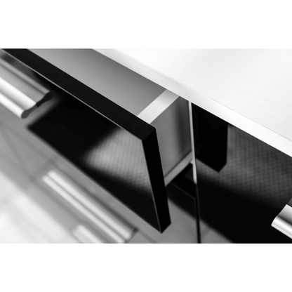 Kommode Grau  mit 4 Schubladen Sideboard - MÖBEL MUNA