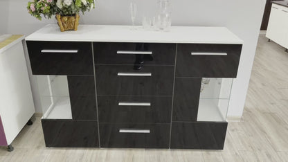 Kommode Weiß mit 4 Schubladen Sideboard