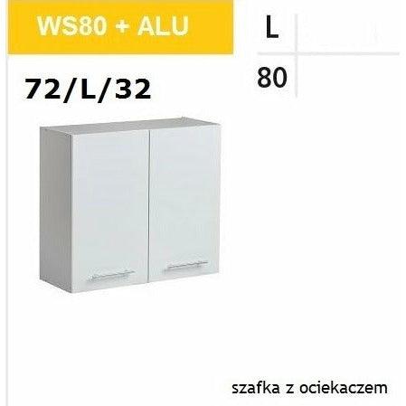 Oberschrank 80 cm Weiss Hochglanz Hängeschrank - MÖBEL MUNA