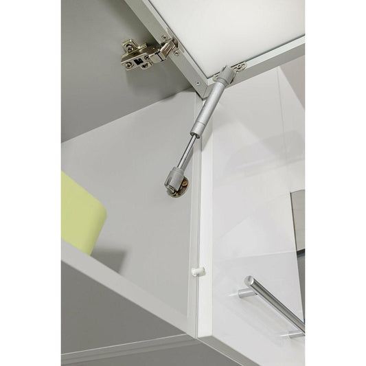 Glasshängeschrank 80 cm Weiss Hochglanz Oberschrank - MÖBEL MUNA