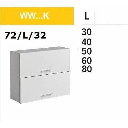 Wandschrank Weiss Hochglanz Oberschrank Hängeschrank - MÖBEL MUNA