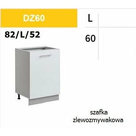 Spülunterschrank 60 cm Weiss Hochglanz Küchenunterschrank Unterschrank - MÖBEL MUNA