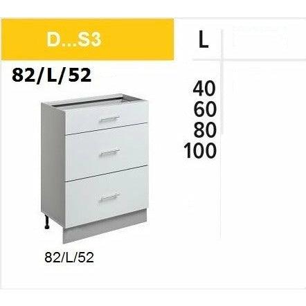 Unterschrank mit Schubladen Schubladenschrank Schubkasten Schubladensystem - MÖBEL MUNA